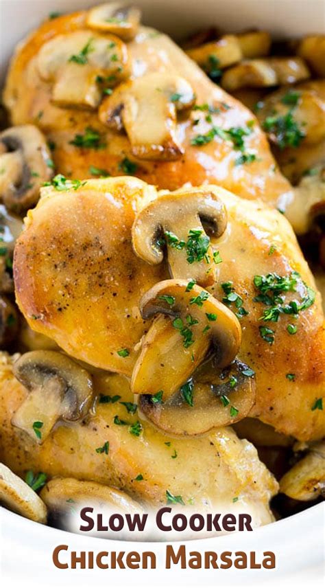 Passover chicken & meat dishes. Slow Cooker Chicken Marsala Recipe