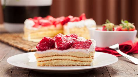 Delicious Dessert Sweet Cream Cake Strawberry Wallpaper Other