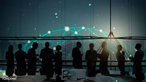Download Premium Image Of Silhouetted Business People Meeting In A