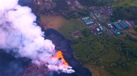 Volcano Lava Reaches Geothermal Plant And Pacific Ocean In Hawaii