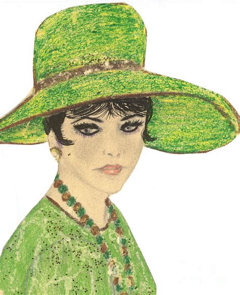Lady In Green Drawing By Sonya Chalmers Fine Art America