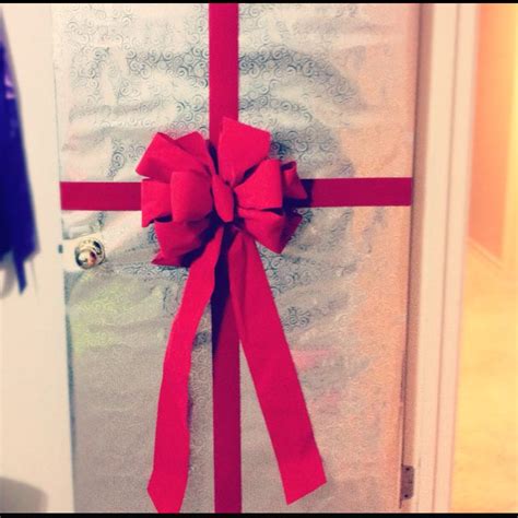 Wrap Your Door Like A Present For The Holidays Christmas Decorations