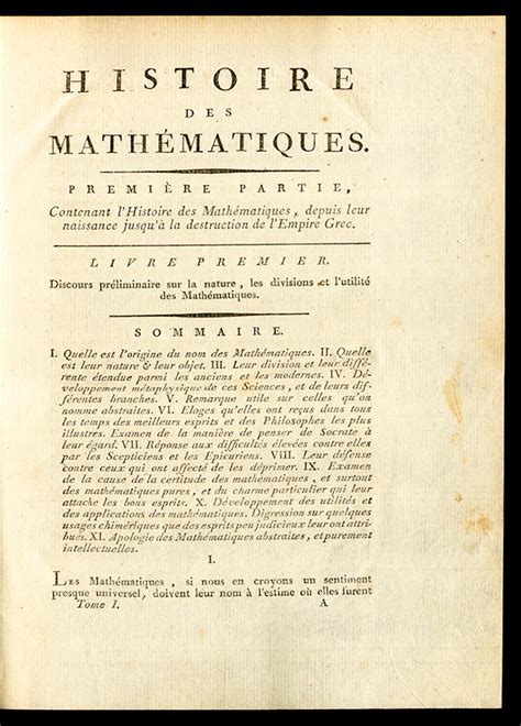 Mathematical Treasure Montuclas History Of Mathematics Mathematical