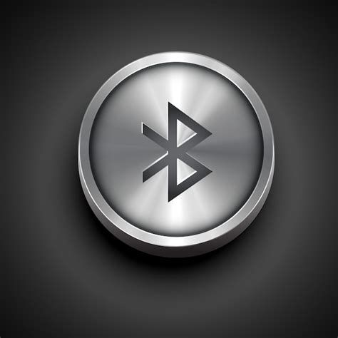 Icono De Bluetooth Metálico Vector Gratis