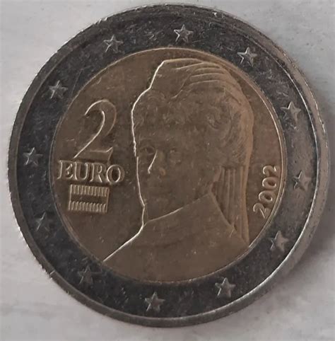 2 Euro MÜnze 2002 Österreich Fehlprägung Bertha Von Suttner Eur 35000