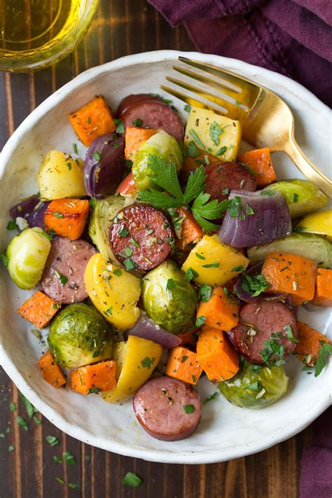 One quick note regarding shopping for chicken apple sausage. Autumn Sausage Veggie and Apple Sheet Pan Dinner - Cooking Classy