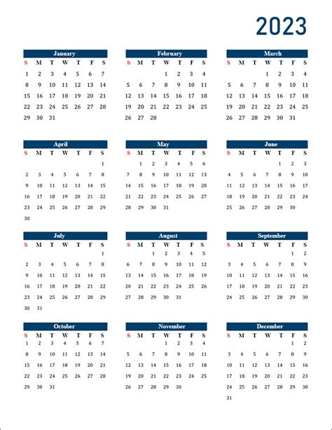 2023 Calendar Templates And Images 2023 Calendar Pdf Word Excel
