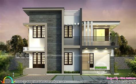 1800 Square Feet Flat Roof 4 Bhk Home Plan Kerala Home Design And