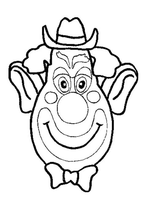 Clown Funny Silly Face Coloring Page Coloring Sky