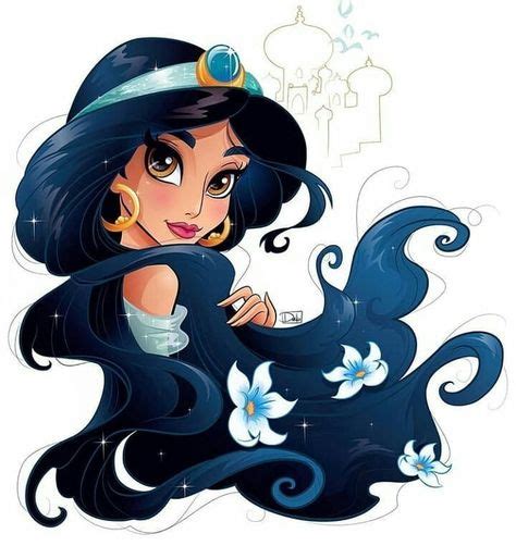 Jasmine Com Flores No Cabelo En 2020 Con Imágenes Princesas Disney