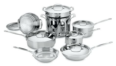cookware cuisinart stainless steel piece classic chef sets pots pans kitchen chefs bakeware pan pot skillet ultimate pc cooking choice