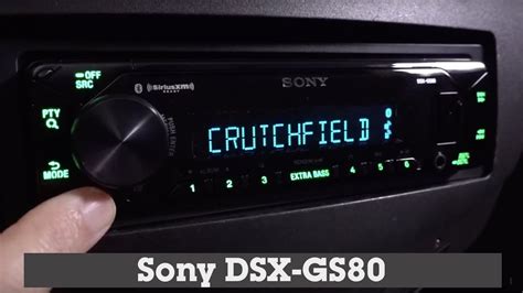 Sony Dsx Gs80 Display And Controls Demo Crutchfield Video Youtube