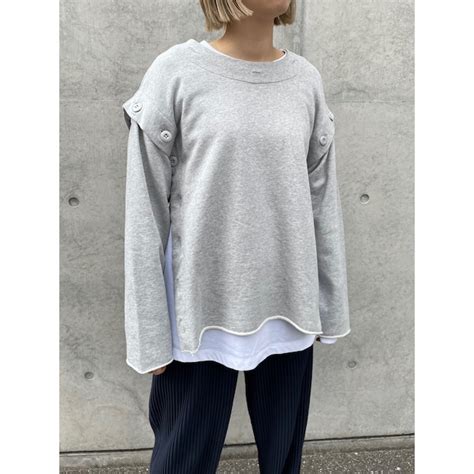 Mm6 Maison Margiela 2way Sweatshirts Gray Vegout