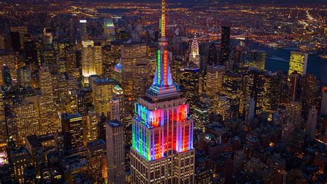 The Empire State Building Lit Up In Honor Of Pride Week In 2014 New