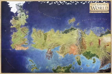 Um Muito Detalhado Mapa De Crônicas De Gelo E Fogo Game Of Thrones