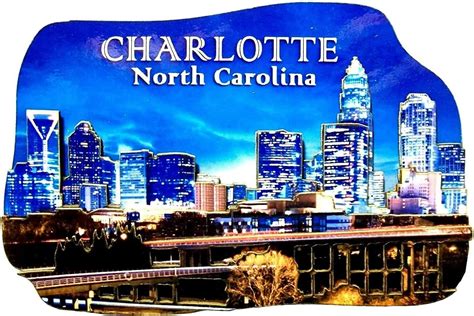 Charlotte North Carolina Artwood Fridge Magnet Home And Kitchen