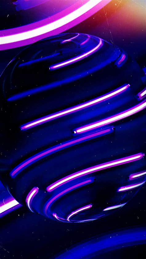 Neon Glass Ball Reflection Hd Phone Wallpaper Peakpx