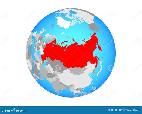 Russia On Globe Isolated Stock Illustration Illustration Of Russian