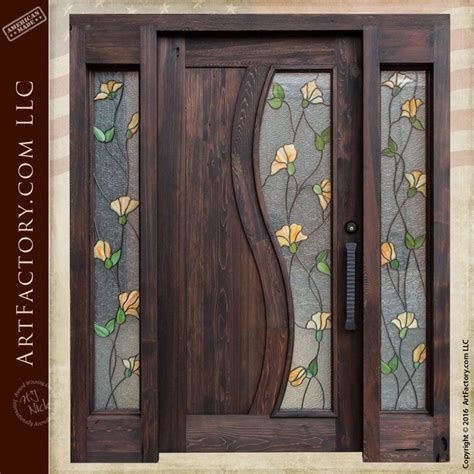 Entrance Doorstained Glass Door With Side Lights Sgd900