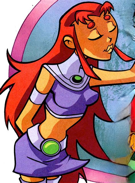 hot and sexy starfire pucker up for a kiss by billylunn05 on deviantart