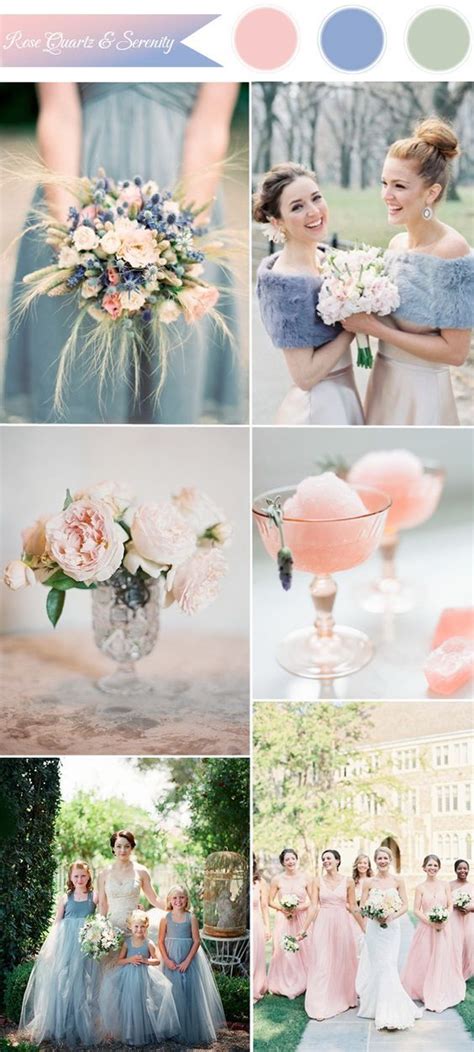 Pantone Colors Of The Year Rose Quartz And Serenity Wedding Inspiration