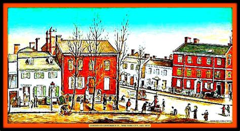 A Corner On Greenwich St New York City 1810 Mixed Media By Dwight