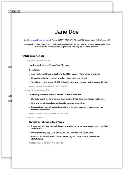 Bad résumé example | Free resume builder, Resume, Resume ...
