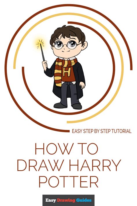 We turn the oval into the head, showing a chin. How to Draw Harry Potter | Drawing tutorials for kids ...