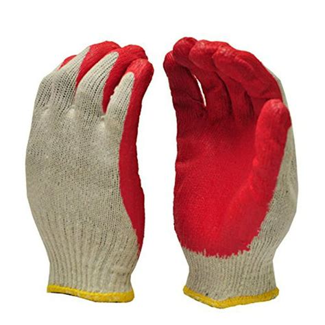 G And F Latex Dipped Nitrile Coated Gloves String Knit Palm Work For