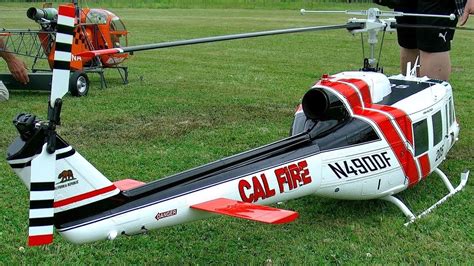 Bell Uh 1d Giant Rc Scale Model Turbine Helicopter Flight Demonstration