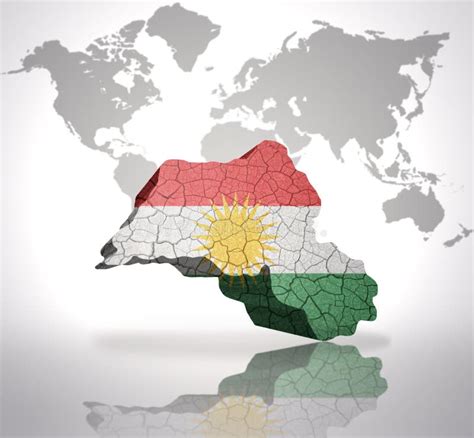 Le Kurdistan Carte Politique De Terres Kurdes Illustration De Vecteur