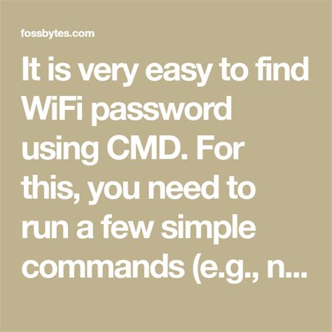 New Way To Find Any Wifi Password Using The Command Prompt In Easy My