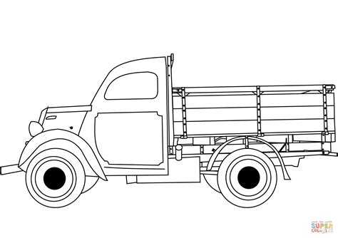 Free coloring pages to print or color online. Classic Truck coloring page | Free Printable Coloring Pages