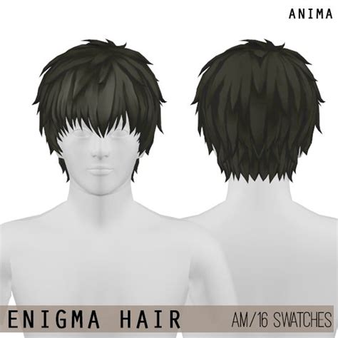 Enigma Hair For The Sims 4 By Anima Sims 4 Hair Male Sims 4 Sims 4