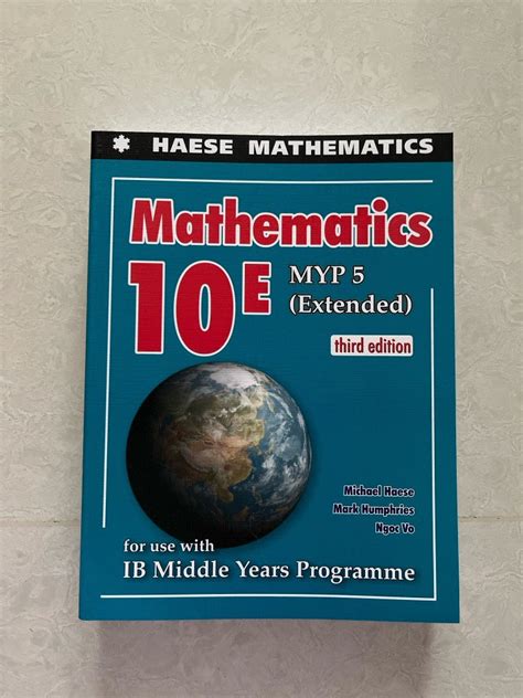 Haese Mathematics 10e Myp 5 Extended Third Edition Textbook Hobbies