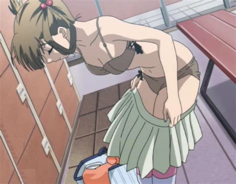 Kuroda Hikari School Days Highres 00s 1girl Bra Panties Solo Underwear Undressing