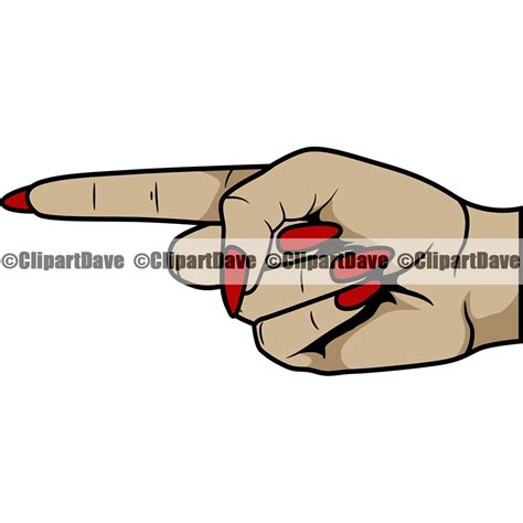 Hand Gesture Finger Pointing SVG Design Logo Female Woman Girl Etsy