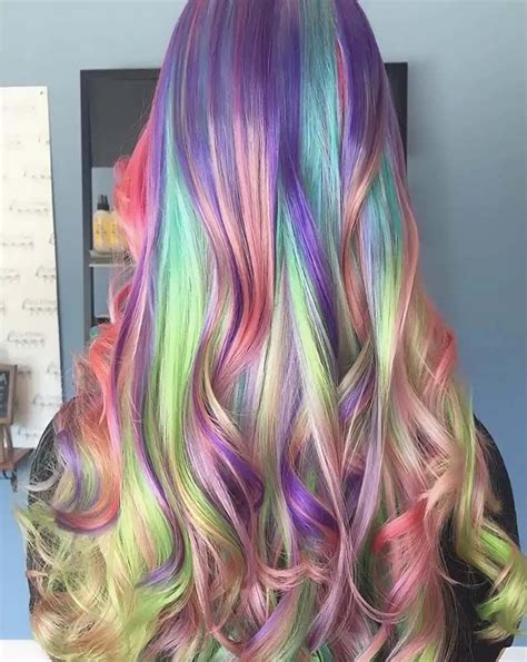 Multi Shade New Hair Color Ideas Rainbow Hair Color Hair Styles