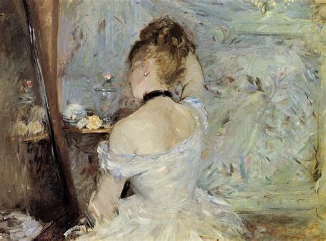 Young Woman At The Mirror 1880 Berthe Morisot