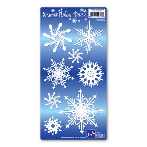 Snowflakes Pack Sticker Magnet America