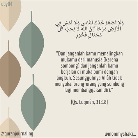 Zya S Corner Day Al Qur An Journaling Qs Luqman Larangan