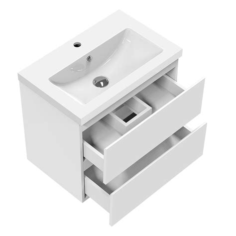 500 Bathrom Vanity Unit With Basin Drawer Door White Grey Wall Hung Freestanding Ebay