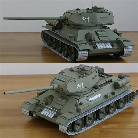 125 Soviet T 34 Medium Tank Paper Model T 3485 Manual Diy Lazada Ph