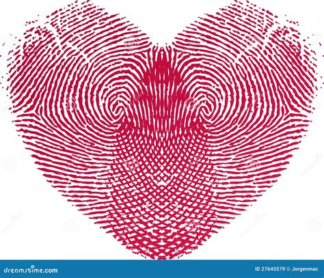 Fingerprint Love Heart Royalty Free Stock Images Image 27645579