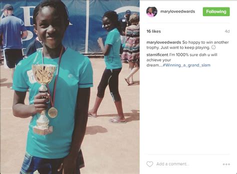 Year Old Nigerian Female Tennis Star Marylove Edwards Emerges No
