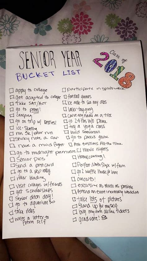 7 Fun Summer Bucket List Senior Year Bucket List Check Senioritis
