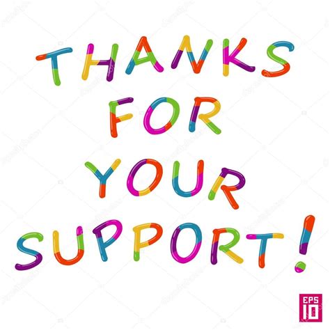 Message Thank You For Support — Stock Vector © Aleksorel 107648928