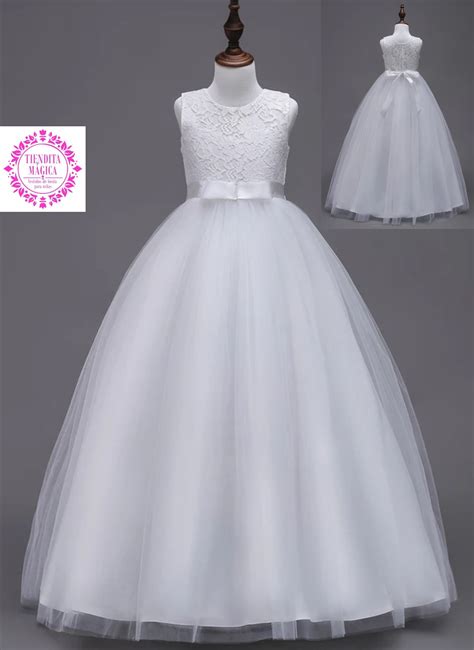 Vestido Niña Talla 6810 Años Blanco ⋆ Venta De Vestuario Y Accesorios