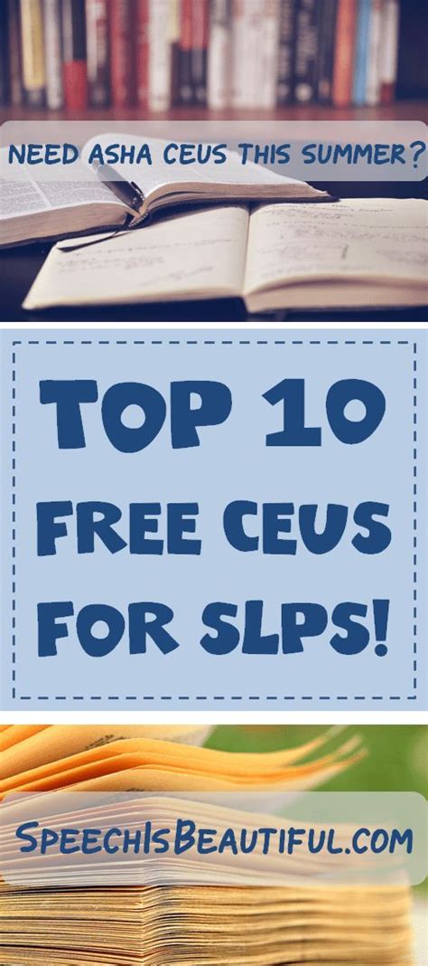 As students, these sites can help you learn more and give you the added edge you'll need to get a job. Top 10 Free CEUs for Speech Pathologists | Speech ...