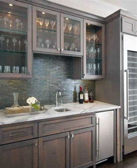 Amazing gallery of interior design and decorating ideas of home wet bar in living rooms, dens/libraries/offices, dining rooms, kitchens, basements by elite interior designers. Top 70 Best Home Wet Bar Ideas - Cool Entertaining Space ...